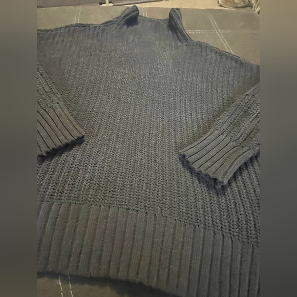 Aerie Womens Oversized Gray Knit Turtleneck Sweater Size Extra Small - Picture 2 of 4
